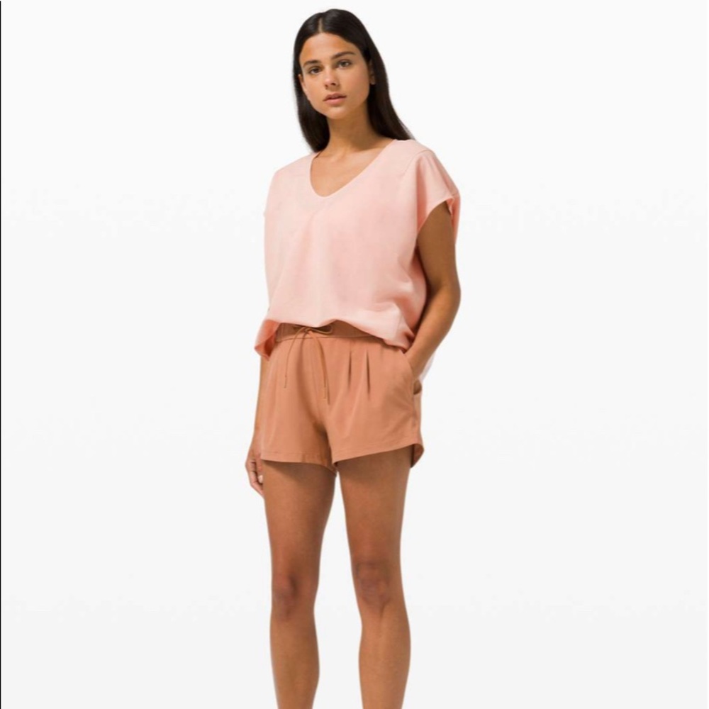 Lululemon Capped Short Sleeve Tee Pink Size 6